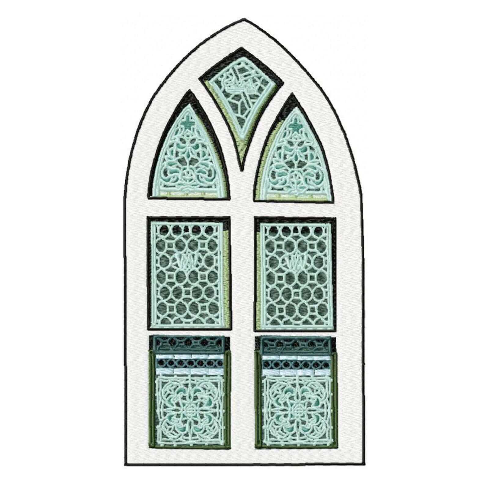 Church Window (Rustic) - Embroidery Design - 4 SizesEmbroidery Designs