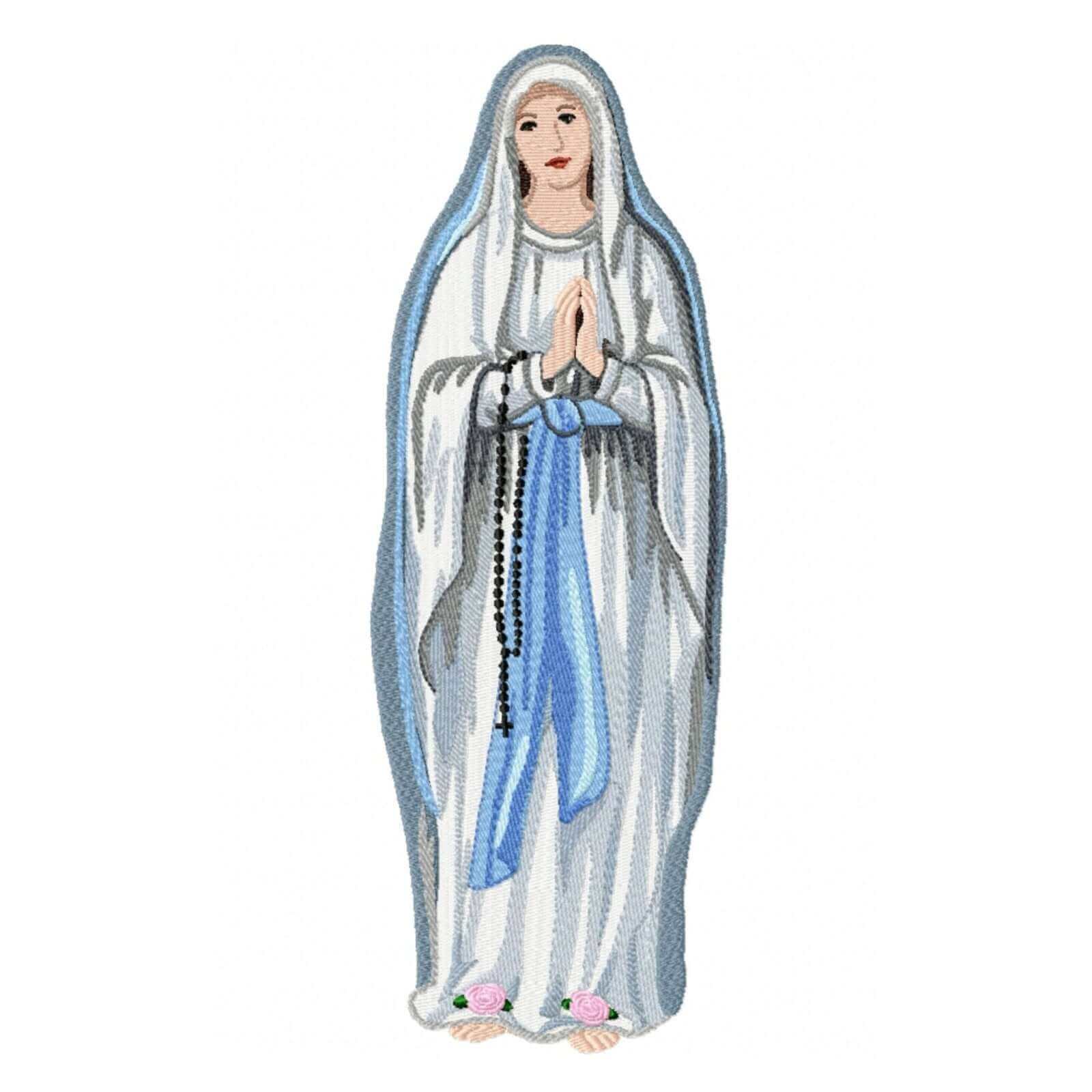 Our Lady of Lourdes - Embroidery Design - 6 SizesEmbroidery Designs