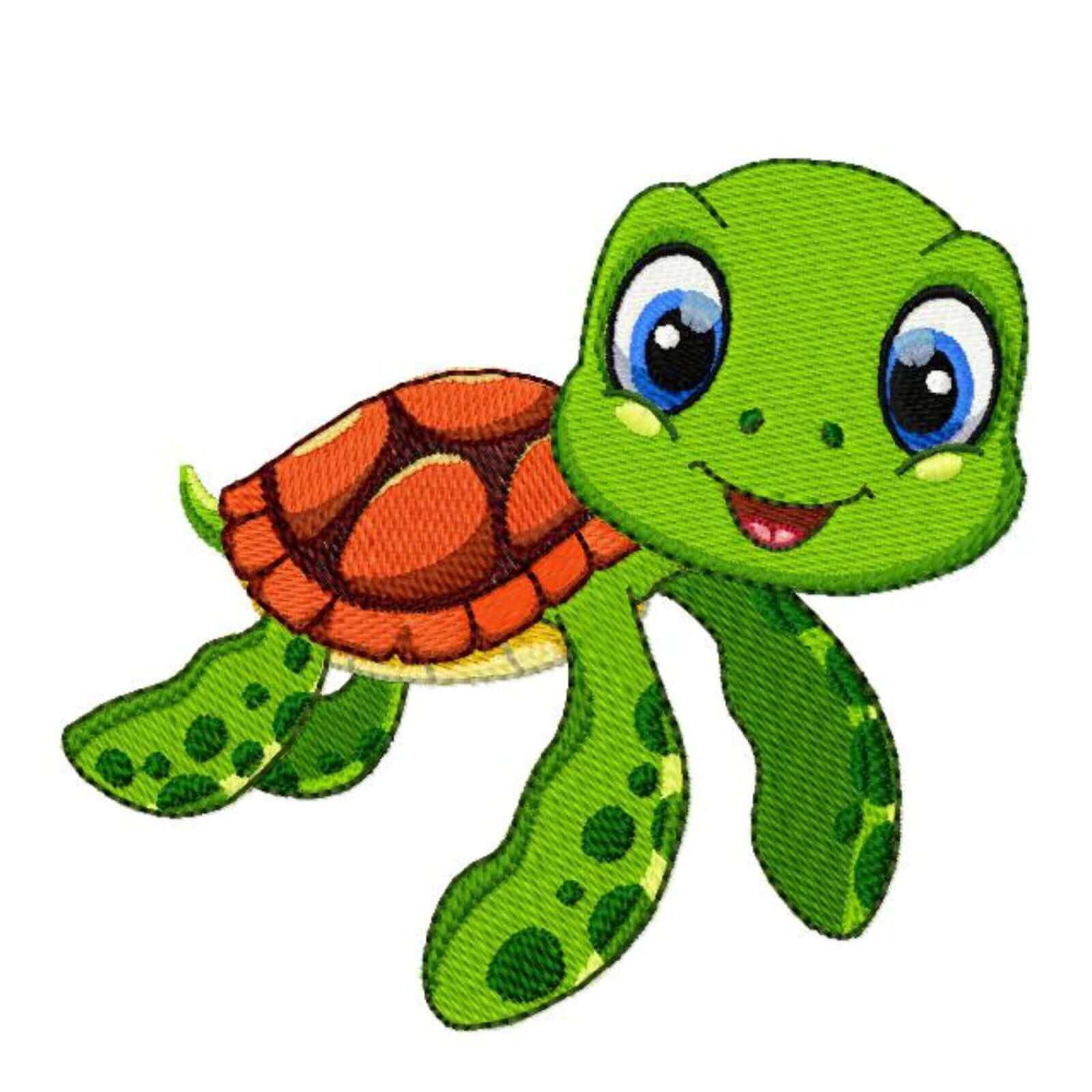 Little Turtle - Machine Embroidery Design - 3 SizesEmbroidery Designs